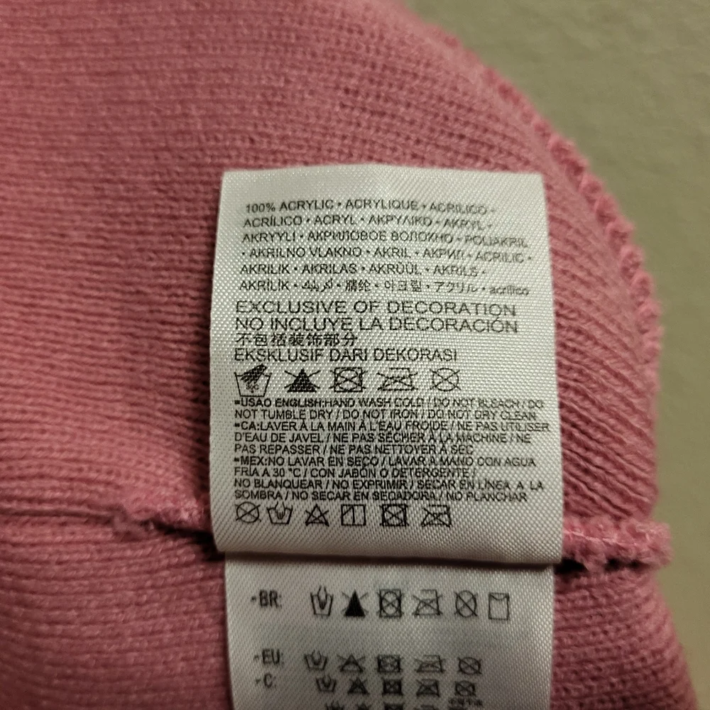 NWT Nike Pink Striped Knit Beanie and Gloves
